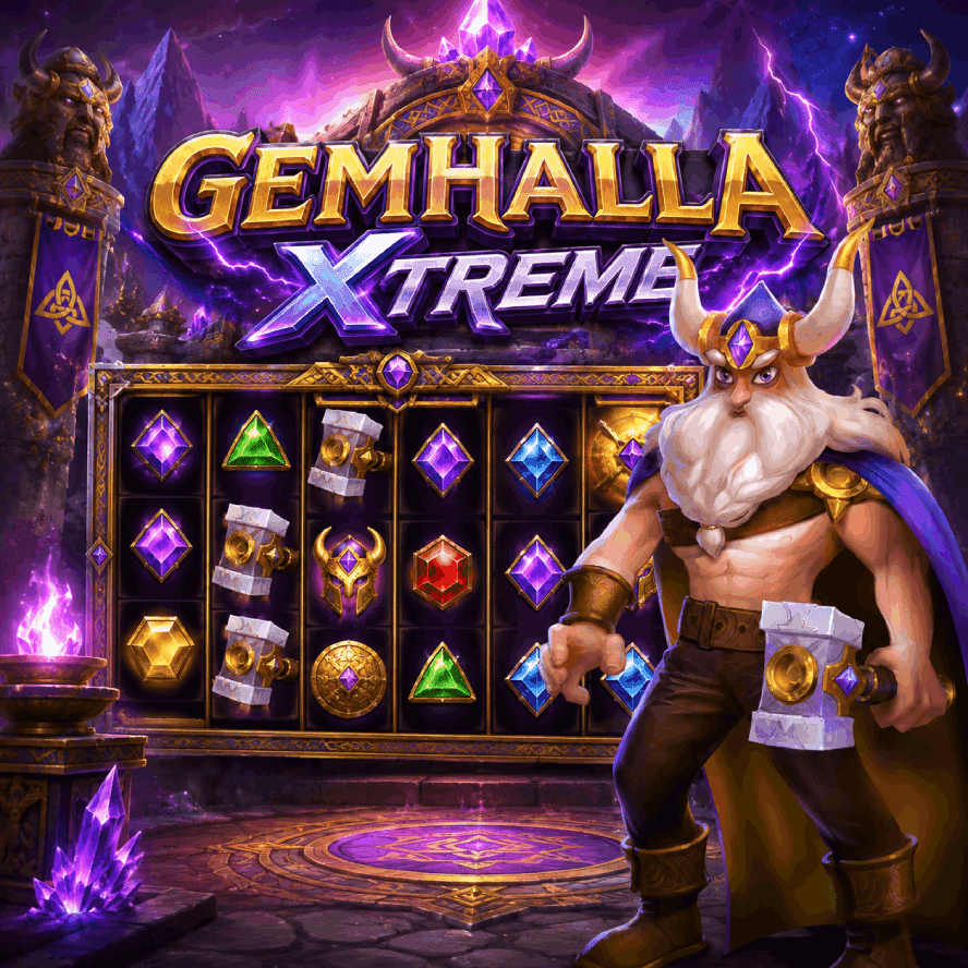 Gemhalla Xtreme slot game — Norse mythology meets gem adventures